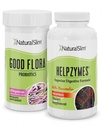 NaturalSlim Digestive Health Bundle - Good Flora & Helpzymes - Potent Probiotika & Výkonné trávicí enzymy pro lepší stravovací & Absorpce potravin Nutrients current124; Vyjádřeno Frankem Suarezem