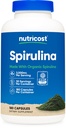 Nutricost Spirulina 3,000mg, 180 Kapsle pro 30 Služeb - CCOF Certified Made with Organic Spirulina, gluten Free, Vegetarian