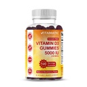 Vitamatický cukr Volný vitamin D3 5000 IU - 120 Gummies - Velká chuť - zdravé kosti, nálada a imunitní systém Funkce - Non- GMO - 120 Služebnictví (5000 IU)