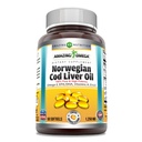 Amazing Omega Norské Cod Játra olej 1250 Mg Softgels dodatek 124; Omega33, EPA, DHA, Vitamin A, Vitamin D & Vitamin E (Oranžový 124; 60 Počet)