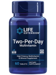 Life Extension Two- Per- Day Multivitamin - Denní dávka vitaminů a minerálů pro muže a ženy - Kompletní esenciální doplněk vitaminu pro energii, zdraví - Gluten- Free - Non- GMO - 60 Tablet