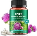 Játra čisticí a detox pilulky pro jaterní zdraví - s Mlékem Thistle Extract, Pampeliška kořenová, Zázvor, Beetroot prášek & Vitamíny - Přírodní Podpora jater, 60 Vegan Kapsle