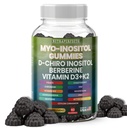Sugar Free Myo-Inositol & D- Chiro Inositol Gummies for Women, Berberine Vitamin D3 K2 DIM Magnesium Glycinát Oxid L- Methylfolát Dodatek pro ženy, plodnost, Hormon Balance, PMS, Ovariální zdraví