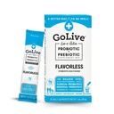 GoLive Prebiotic & Probiotic pro ženy, muže, děti. Flavor- Free, Sugar- Free, Synbiotický prášek w / GOS, L- glutamin, Vitamin D3, Electrolyty. Pro Gut Health, Digestion, Metabolismus, Imunita 15-50B CFU.