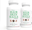 Wellgenix Purvana Vlasy, kůže a nehty Vitamin Softgels pro vysokou absorpci - Dvojitá síla 2500mcg Biotin, VIT A & B (90 Počet) 2 Pack