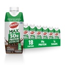 BOOST MAX protein třes připraven k pití - 30g High Protein Shake - Chocolate CLAS124; Nutriční nápoje na podporu svalové obnovy po cvičení, 26 Vitamíny & Minerály, 1g cukr, 11 fl oz (Balení 18)