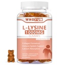L- Lysin 1000mg Žvýkačky, Žvýkací Lysin dodatek pro dospělé, Imunitní podpora, Kolagen Formation Support, Lemon Flavor, 60 Počet