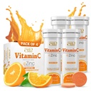 SIGNIFY NATURE Vitamin C 1000mg Effervescent Tablety - Potenciální imunitní podpora VIT C s doplňkem zinku - Sugar- Free & Vegan Formule 124; Rozpustné vitamíny C Tablety - Voda rozpustný Fizzy Elixir - 40CT