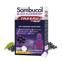 Sambucol Cold and Flu Relief Tablety - Homeopatická studená medicína, Cold Remedy pro dospělé, Black Elderberry pro nachlazení, Zinek Cold Remedy - 60 Počet