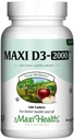 Maxi Health Kosher Vitamin D3 2000IU - Vysoce absorbovatelné vitamíny D doplňky pro zdravou imunitní odpověď, absorpce vápníku, zuby a zdraví kostí - D3 Vitamin 2000 IU - 180 tablet