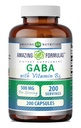Úžasné efekty GABA s vitaminem B6 dodatek 124; 500 Mg Per servírování 124; 200 Kapsle 124; Non- GMO PHARMAD 124; gluten zdarma 124; Made in USA