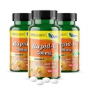 America Medic & Science Rapid-C 500mg vitamin C dodatek (3 balení 100 tablet) Energy Booster, Denní imunitní systém Podpora, Antioxidant current124; Vegan, Non- GMO potažená kyselina askorbic pro dospělé muže a ženy