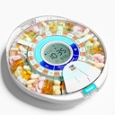 Aktualizovaný Automatický dávkovač pro seniory s alarmem: Smart Pill Dispenser Machine s 28-Slot, Mix-Proof Tech & XL LCD, Vylepšená životnost pro správu denní medicíny