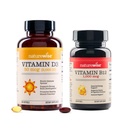 NatureWise Vitamin D3 2000iu 360 Počet a vitamin B12 1000mcg 60 Softgels for Energy, Imunitní podpora a zdravé svalové funkce
