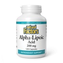 Přírodní faktory Alfa- Lipoová kyselina 200 mg, Antioxidant Support, 120 Kapsle