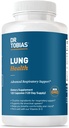 Dr. Tobias Lung Zdravotní dodatek s vitamínem C, Butterbur, Quercetin & Bromelain, Advanced Lung Cleanse Detox Formule pro Bronchial & Respirační systém, Non- GMO, 120 Kapsle, 120 Služební