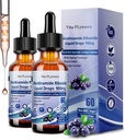 2 balení NAD doplňky pro ženy a muže, NAD Nikotinamid Riboside Resveratrol 900mg & Quercetin, Niacin, kolagen, biotin, tekutý NAD Plus doplněk NR900 pro antiaging kůže energie Longevity Focus