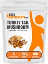 BulkSupplements.com Turecko Tail Houba Extract Powder - Coriolus Versicolor Extract, Houbový dodatek - Vegan & gluten zdarma, 1g per Serving, 100g (3.5 oz) (balení po 1)