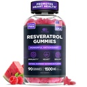 EFEKTIVNÍ NUTRA Resveratrol Gummies 1500mg PHARMAN 124; Sugar- Free Supplementary for Antioxidant Support, Imunity, Heart Health, and Brain Function PHARL 124; 45- Day Supply, Natural Berry Flavor, Made in USA (90 Count)