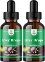 Mléko na podporu jater Thistle Tincture - Bylinné mléko Thistle Liquid Blend s Astragalus Root pro Játra Detox Cleanse & Opravy - Čisté Detox Kapky s Shiitake Maitake & Cordyceps (2 Pack)
