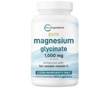 Čistá magnesium- glycinát 1 000 mg, 300 tobolek 124; 100% granulovaná pro Max Absorpce 124; Podpora spánku, svalů, srdce a nervu Zdraví 124; Vylepšená vitamínem C 124; Pouze používá aktivní složky