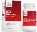 Terry Přirozeně HRG80 Red Ginseng Muž Power - Krevní oběh & Endurance Supplement - Dietní dodatek s ženšen & zinek - Bylinný dodatek pro energetickou podporu - 48 Kapsle