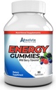 Absolutní výživa Wildberry Ochucené energetické gumy - Kofeinové gumy pro dospělé, B12 Gummies, Pre Workout Energy Chews for Women & Men, Energy Vitamíny, Metabolismus Podpora únavy