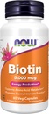 Nyní Potraviny Doplňky, Biotin 5000 mcg, Amino Acid Metabolismus *, Energy Production *, 60 Veg Kapsle
