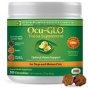 Ocu-GLO Cat & Dog Senior doplněk pro oční podporu - Žvýkací Vize Vitamíny Doplňky pro velké a malé Péče o zvířata s Luteinem, Omega-3 mastné kyseliny, Grape Seed Extract & Antioxidants