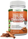 Organic Ceylon Skořice 1200 mg 1124; 120 Vegan Kapsle 124; True Cinnamomum verum ze Srí Lanky 124; Non- GMO, Third- Party Lab Tested, Low Coumarin, GMP Certified