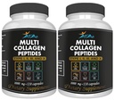 VITAMISAN 2-Pack Multi Collagen Plus pilulky (typ I, II, III, X) pro antiaging, vlasy, kůže, hřebíky a společná podpora, 80 Den Dodávka 240 Kapsle