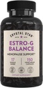 Crystal Star Estro G Balance Dodatek (150 Kapsle) - Bylinná Menopauza Podpora s Black Cohosh, Rehmannia, Damiana & Licorice - Vegetarian & Non- GMO