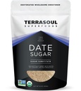 Terrasoul Superfoods Organic Date Sugar, 1 Lb - Nízká glykemická kyselina 124; Nerafinovaná látka 124; Stopové minerály