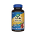 Příroda žije! Men 's 50 + Complete Multivitamin, Podporuje více tělních systémů *, podporuje buněčnou energii *, High Potency B-Vitamins, gluten- Free, 130 Tablety (Balení květen Vary)