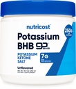 Nutricost Draslík BHB Soli, Exogenní Keton dodatek, 6.4g Beta- Hydroxybutyrát per Serving, 250 Grams
