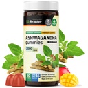 BIO KRAUTER Ashwagandha Gummies for Women & Men - 2000 mg Síla - 90 Chews for Mood Support - Chewable Ashwagandha doplňky - Vegan - Mango Flavor