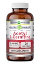 Amazing Applicas Acetyl L- Carnitin Hcl Veggie Dietní dodatek - 500 Mg, Veggie Kapsle (non GMO, gluten zdarma) per Bottle - Promotes Energy Production & Cognitive Function (60 Počet)