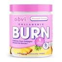 Obvi Collagenic Burn Powder 124; Multi- Collagen Peptide Směs s GBB, Ashwagandha & Green Coffee 124; Ananas Coconut, 25 Servings