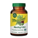 MegaFood Methyl B12 - Vegan - Obsahuje methylfolát, vitamín B12 & B6 - Podporuje výrobu celulární energie, nervový systém zdraví a kardiovaskulární funkce - 60 tablet