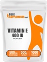 BulkSupplements.com Vitamin E 400 IU prášek - jako D- Alpha Tocopherol, vitamín E doplňky - Lepek zdarma, 500 mg na servírování, 500g (1, 1 lbs) (Balení po 1)