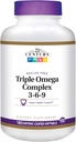 21. Století Dietní dodatek Triple Omega Complex 3-6-9 Enteric Coated Softgels, 180-Count Bottles (Balení po 2)
