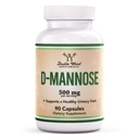 Dvojité dřevěné doplňky D Mannose 500mg Kapsle, 90 Počet (D- Mannose pro močový trakt Zdraví a močové měchýře Lining, Pomáhá UTI Prevence) Vegan Safe, Non- GMO, gluten zdarma