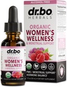 Hormon Balance pro ženy & PMS Relief - Dámské Wellness Organic Hormonální Balance Doplňky Liquid Kapky & Menstrual Strup Period Support - Raspberry Leaf, Chasteberry, Black Cohosh dodatek 1 Oz