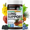 BIO KRAUTER Lung Detox Gummies - 60 Vegan Chews - Lung Cleanse Dodatek w / Vitamin C & Mullein Leaf Blend - Respirační podpora