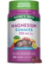 Příroda je pravda, hořčík gumy pro dospělé 124; 200mg duplikátu 124; 60 Počet duplikátů 124; Vegan, Non- GMO & gluten Free Supplementary 124; Enhanced Absorption Magnesium Citrát