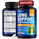 Konec kuřácké pomoci pro vyčištění a zdraví plic - Made in USA - Lung Detox s kořenem lékořice, Ginger & Nettle Root, zelený čaj, tymián & oregano listy pro lung Clear Support & Stress Relief - 60 Kapsle