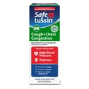 Safetussin DM Kašel & hrudník Congestion, 8 oz, Expectorant Mucus Relief, Cough Relief Sirup, bezpečné pro dospělé s vysokým krevním tlakem & cukrovka