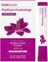 FOODOLOGIE Psylium Huskologie (20 Sticks, 10 dní) - Bylinné Psylium Husk dodatek pro zácpu, Gut zdraví. Plant- based dietary fiber, Maximální síla 7,200mg.