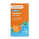 FemiClear HerpPro Drink Mix, s L-Lysin 3000mg, zinek, vitaminy A & C, Ashwagandha, Imunity & Stress dodatek pro ženy a muže, 20 Stick Packets