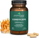 Prominentní Nutriční Cordyceps dodatek - Promotes Vitality - 1000 mg, 60 Počet